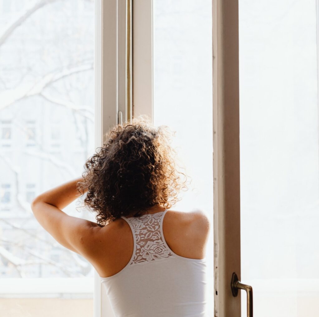 Woman navigating a major life transition